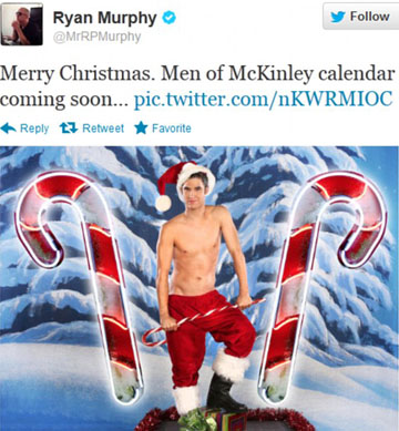 Illustration for article titled For Your Viewing Pleasure/Discomfort: Here's Darren Criss as Shirtless Santa Claus